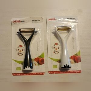 Junsu Grater Multi Purpose Peeler & Julienne Cutter 2 Pack NEW